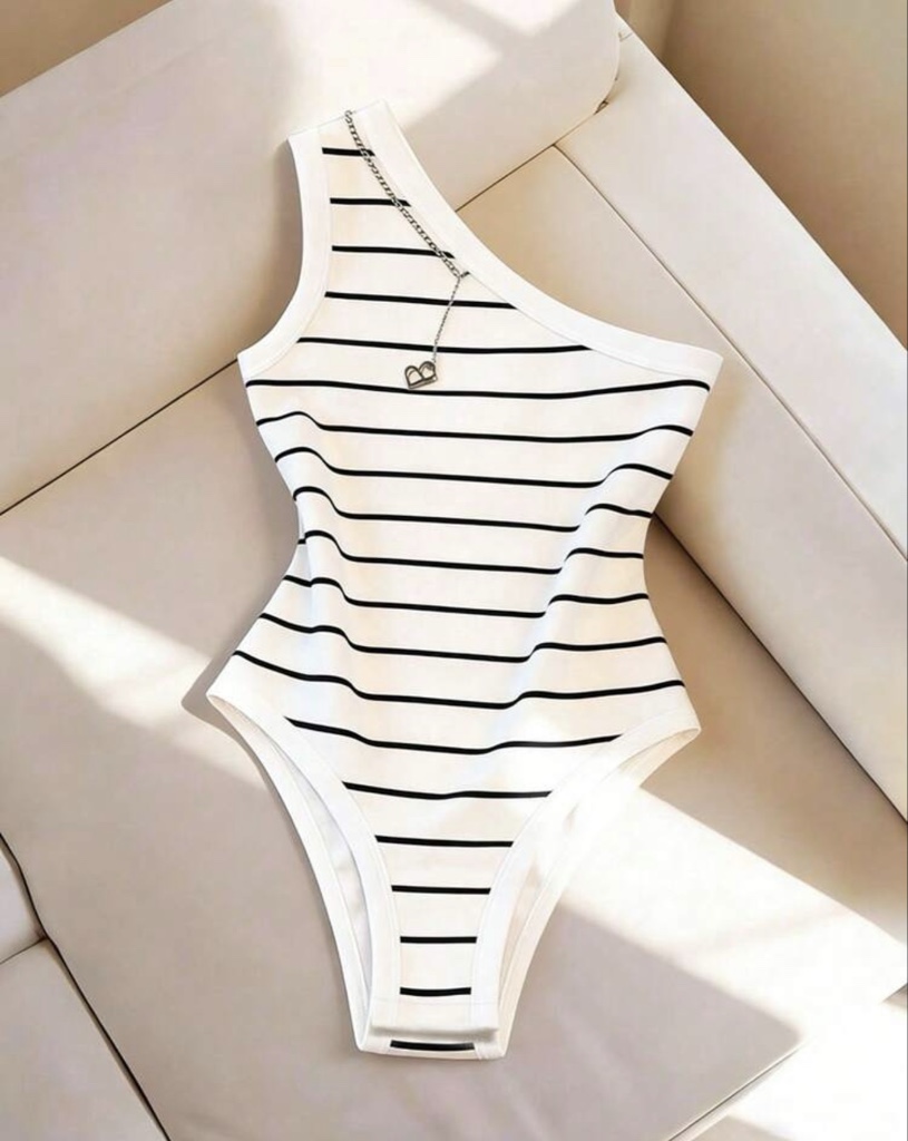 Body blanco rayas negras SH
