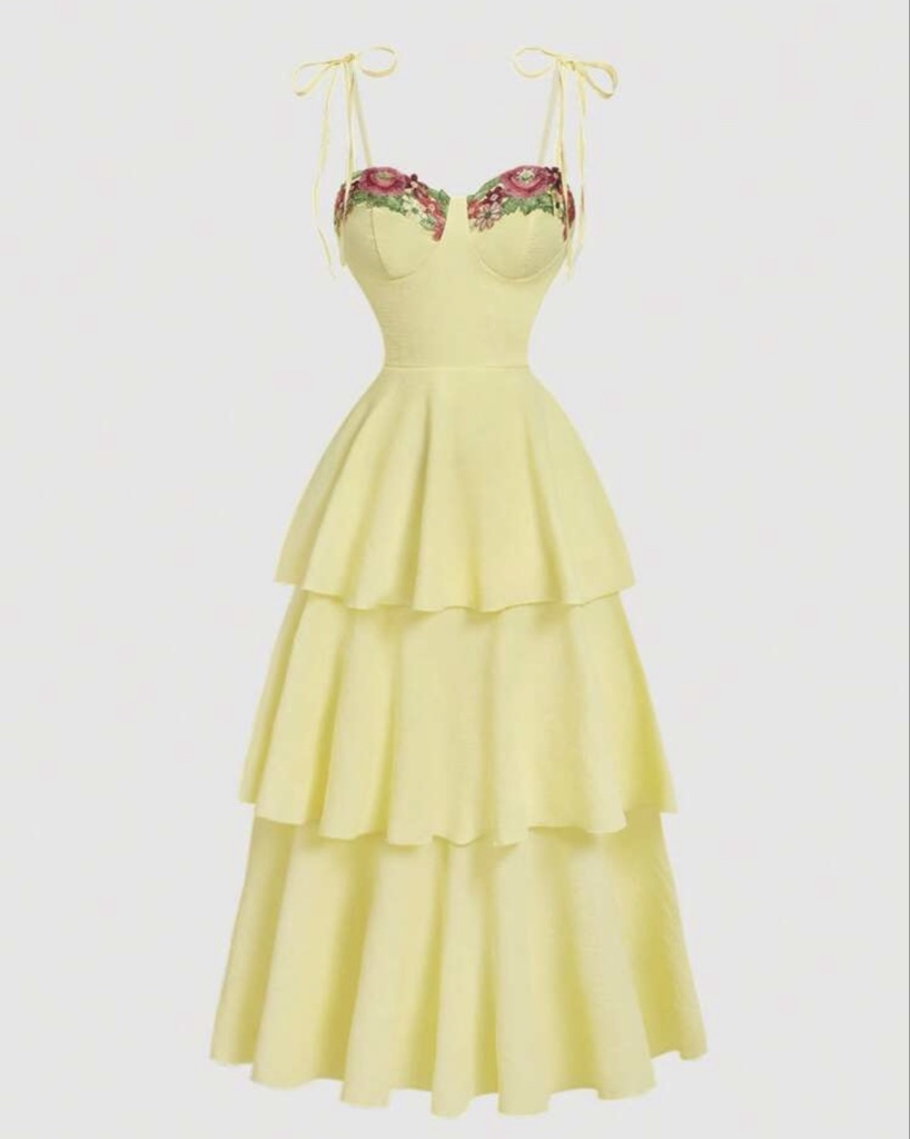 Vestido amarillo floreado SH
