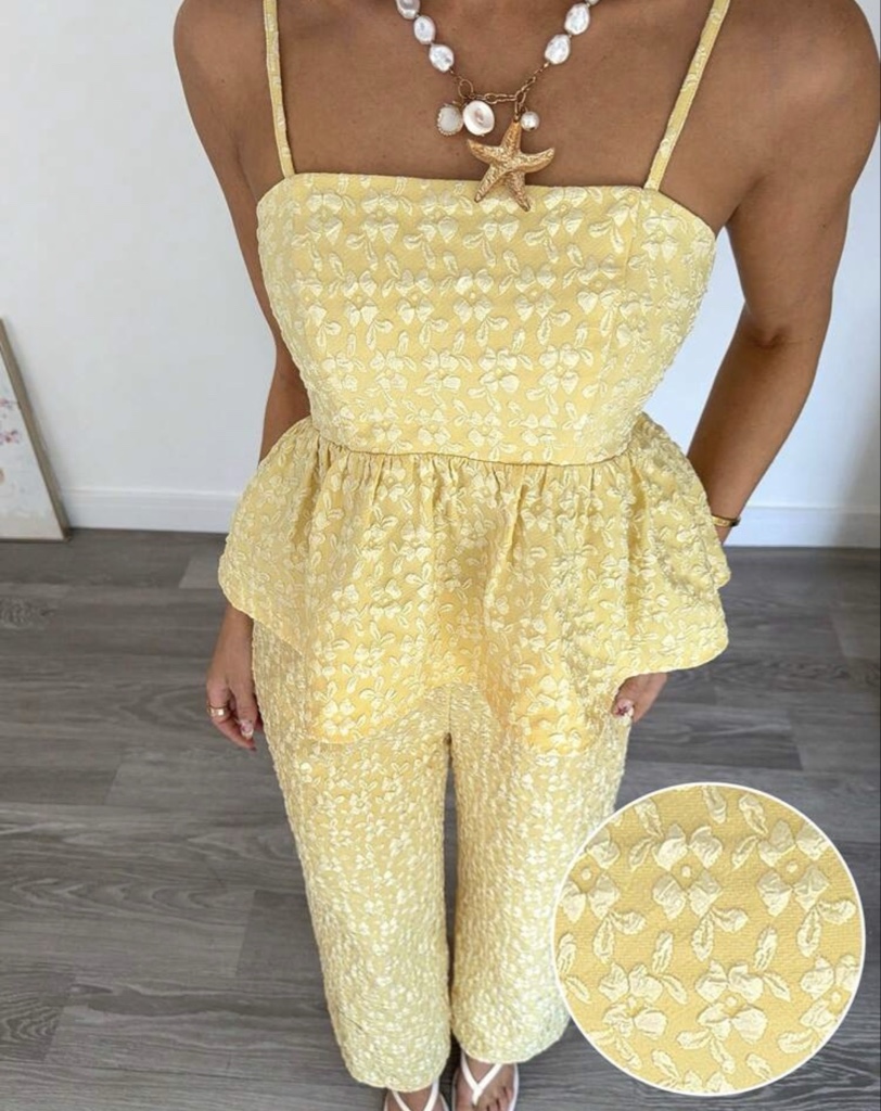 Conjunto amarillo floral SH