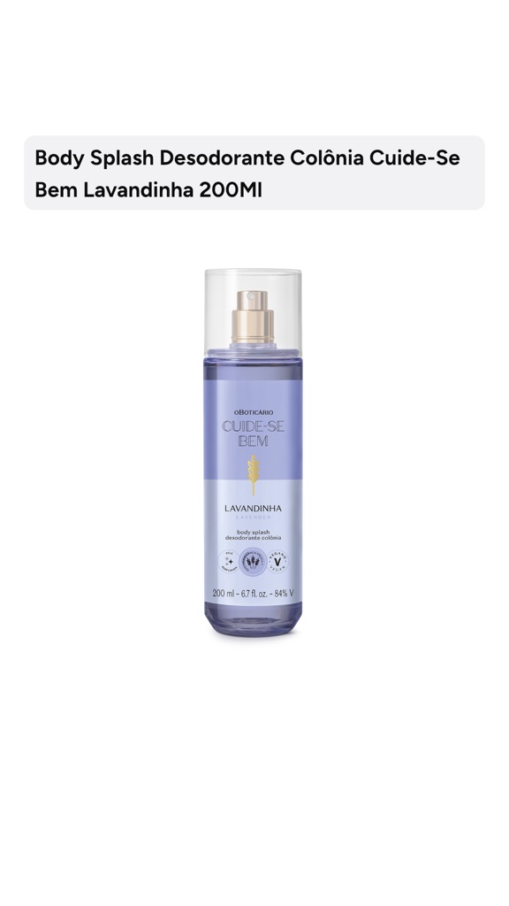 Body Splash lavadinha