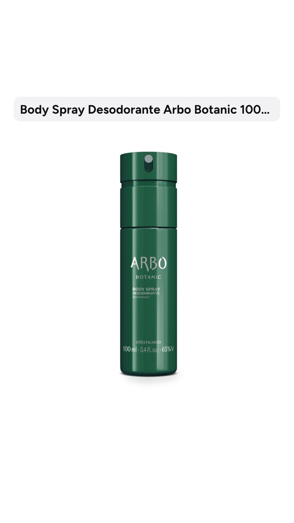 Body Spray Arbo Botanic
