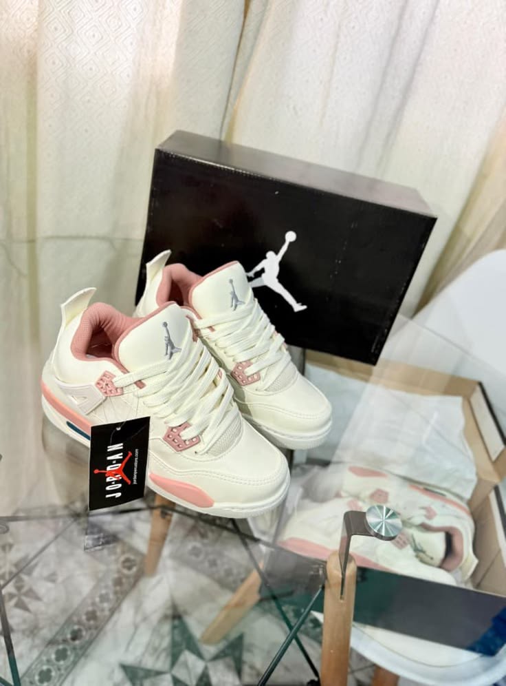 Jordan 4 retro white and pink