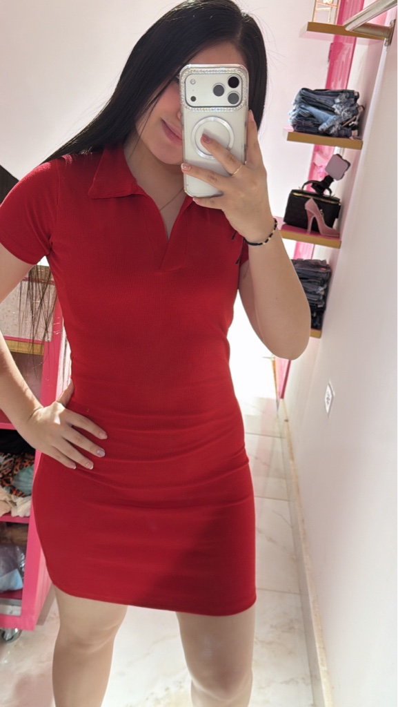 Vestido rojo rib
