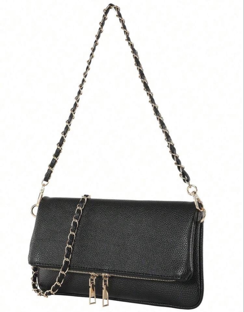 Bolso negro cadena dorada