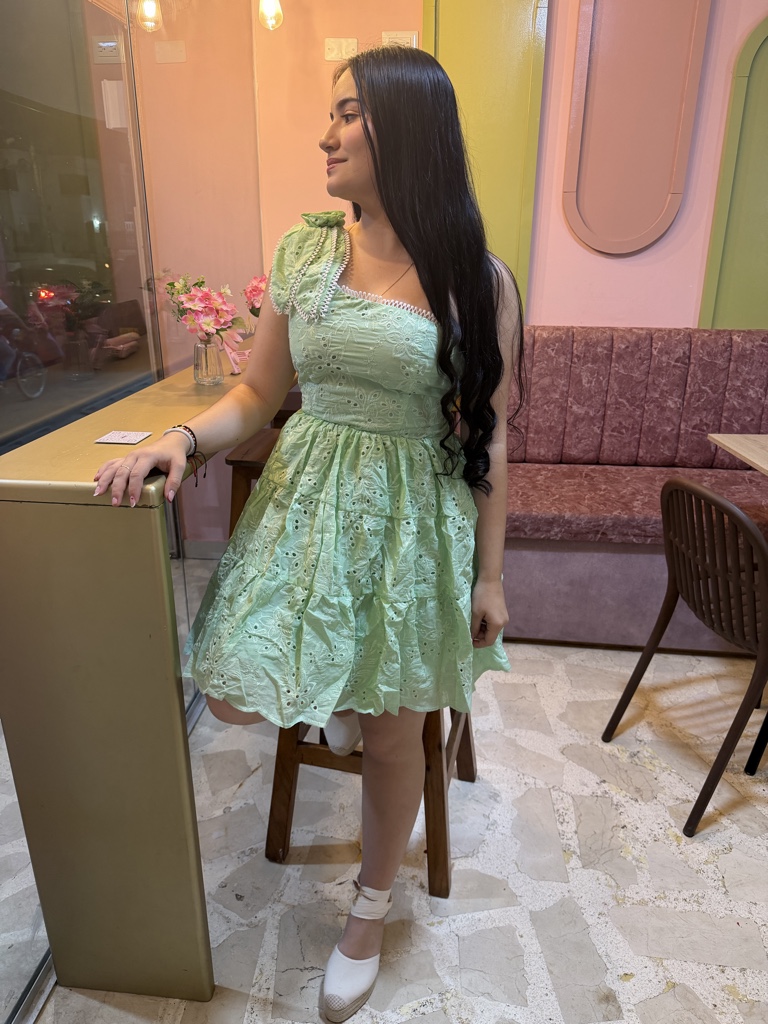 Vestido verde menta