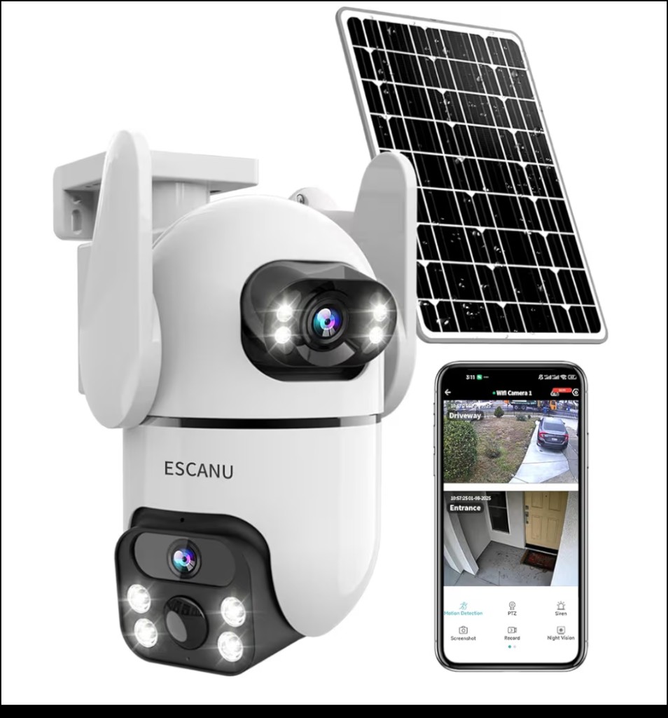 ESCANU camara solar doble lente