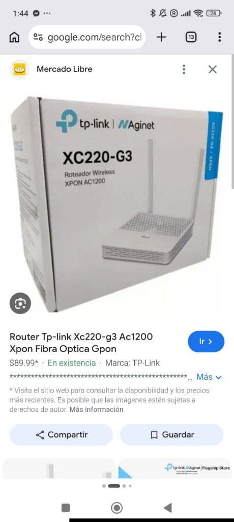 Modem TP-Link XC220-G3  blanco