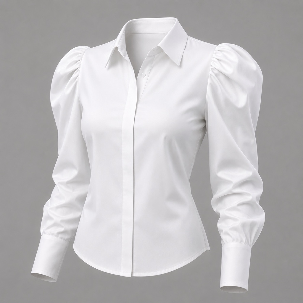 Camisa Mujer M/L mangas princesa
