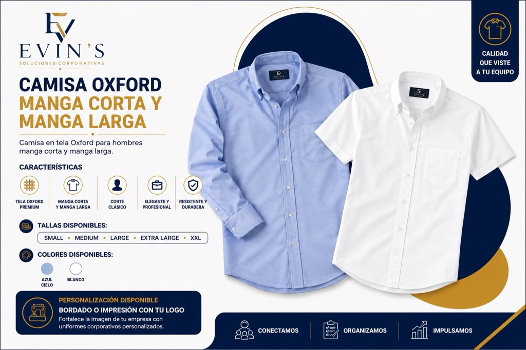 Camisa Oxford Hombre M/C