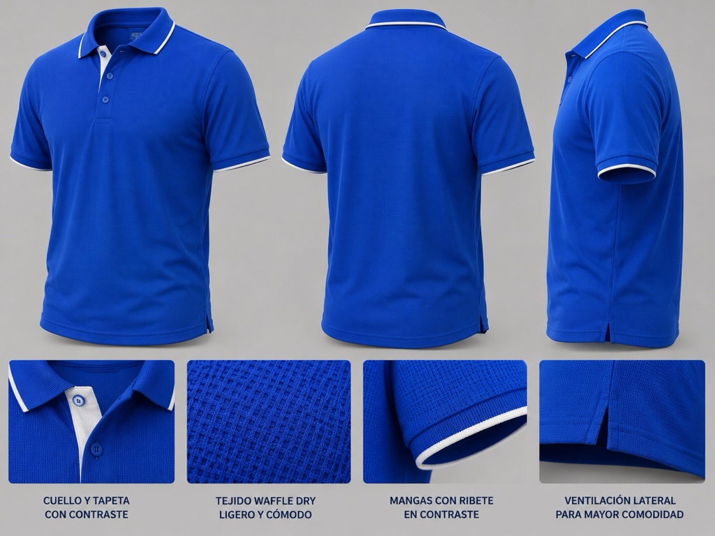 Polo Waffle dryfit con cuello