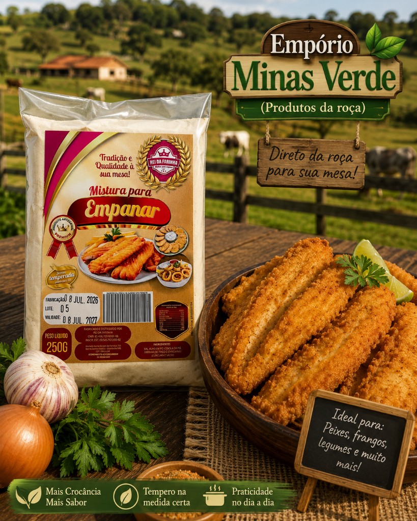 Farinha temperada empanar