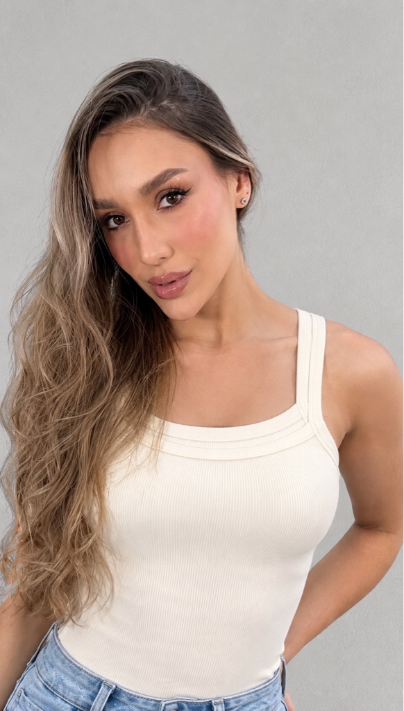 PT32ML-C BLUSA BASICA NEWMIX CREMA