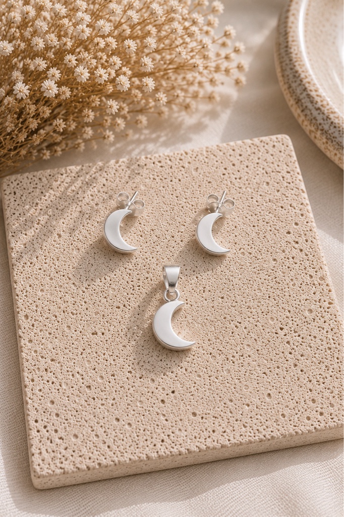 Conjunto Luna - Plata Italiana 925