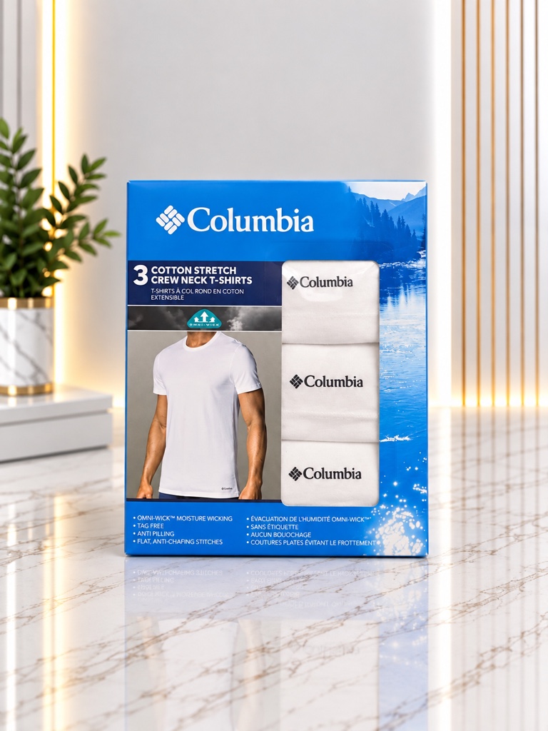 Columbia camisetas blancas x3