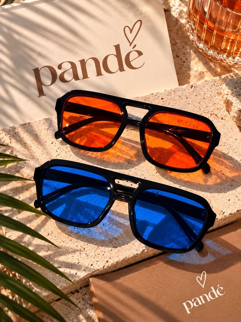 Pande gafas naranjas