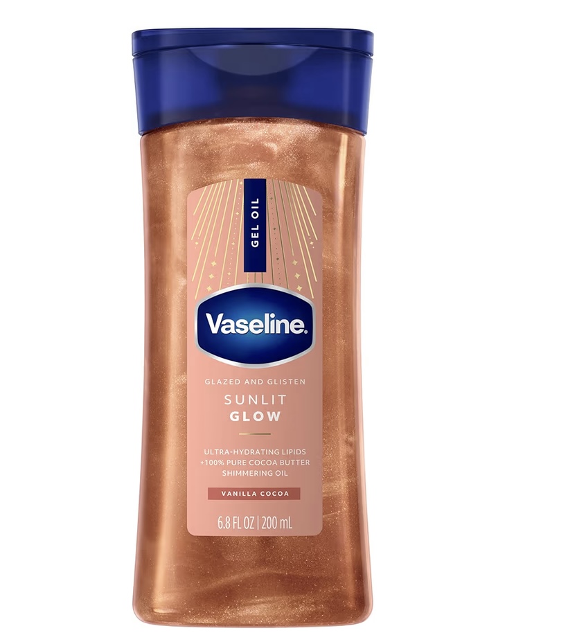 vaseline sunlit glow gel oil