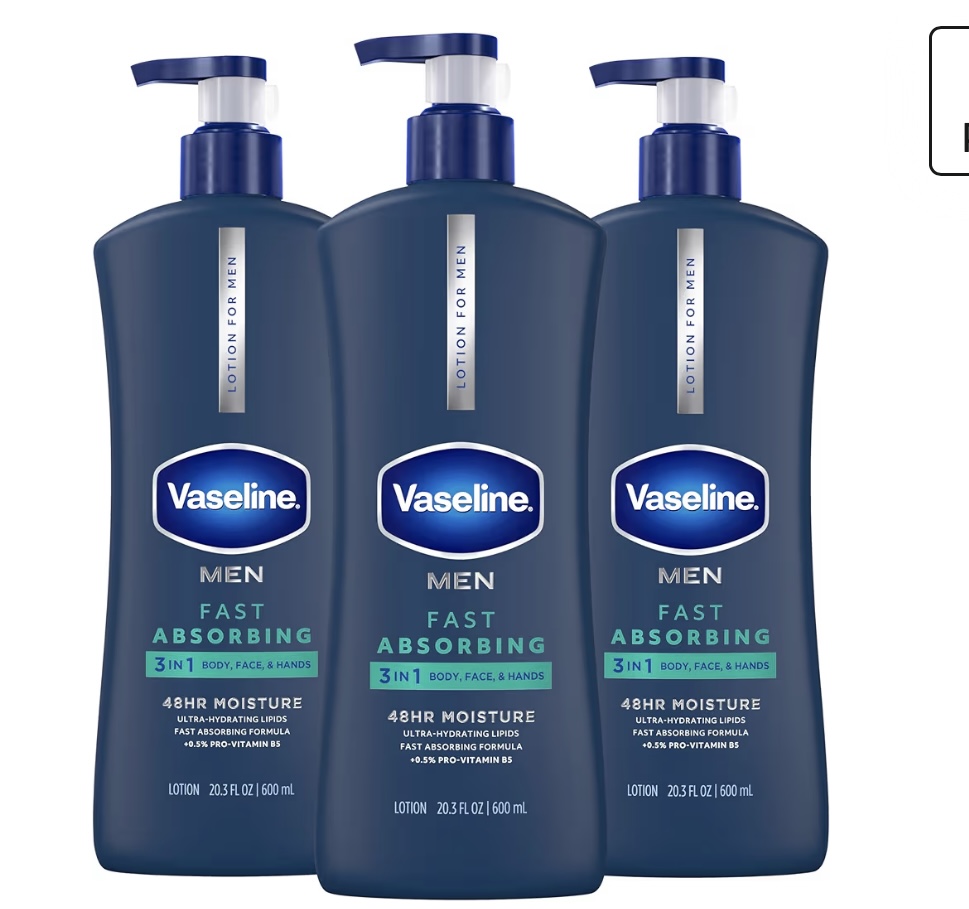 Vaseline Men  fast absorbing