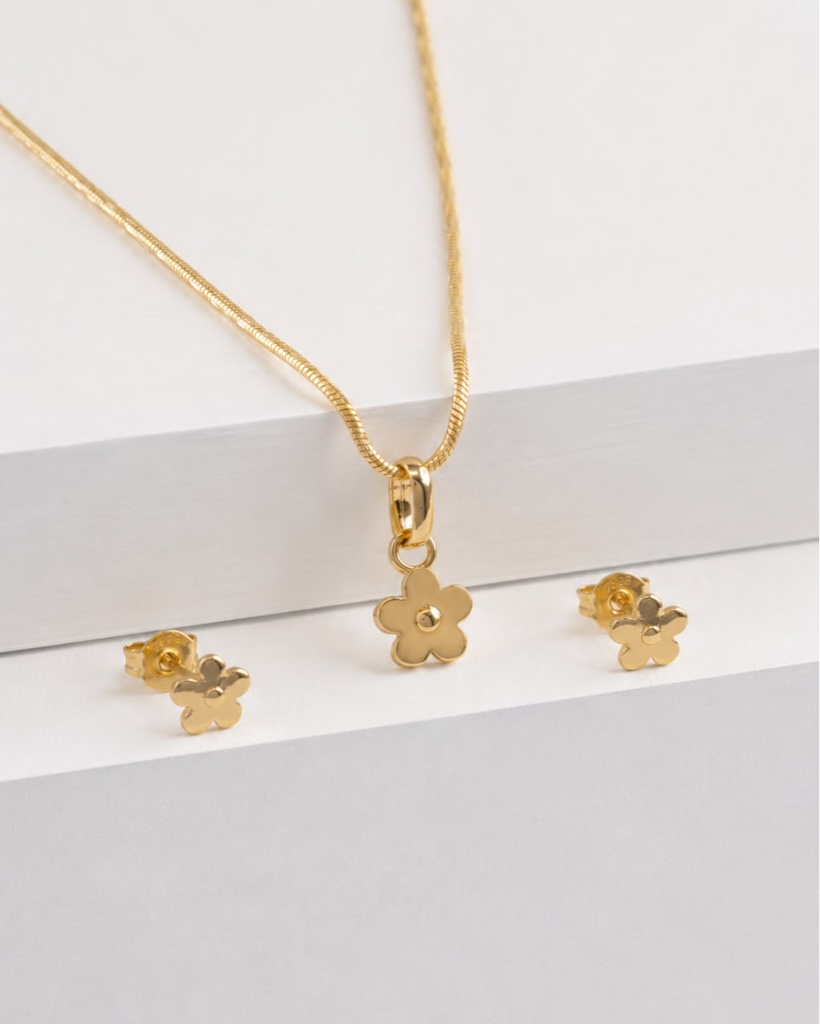 C Conjunto Golden Flower