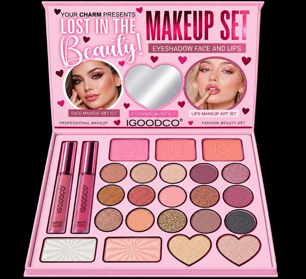 IGOODCO set maquillaje rosa