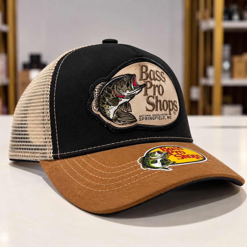 Bass Pro Shops gorra negra y cafe