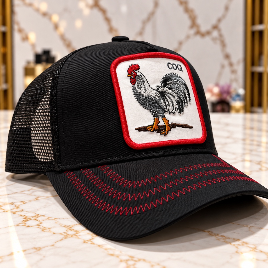 Gorra negra COQ gallo