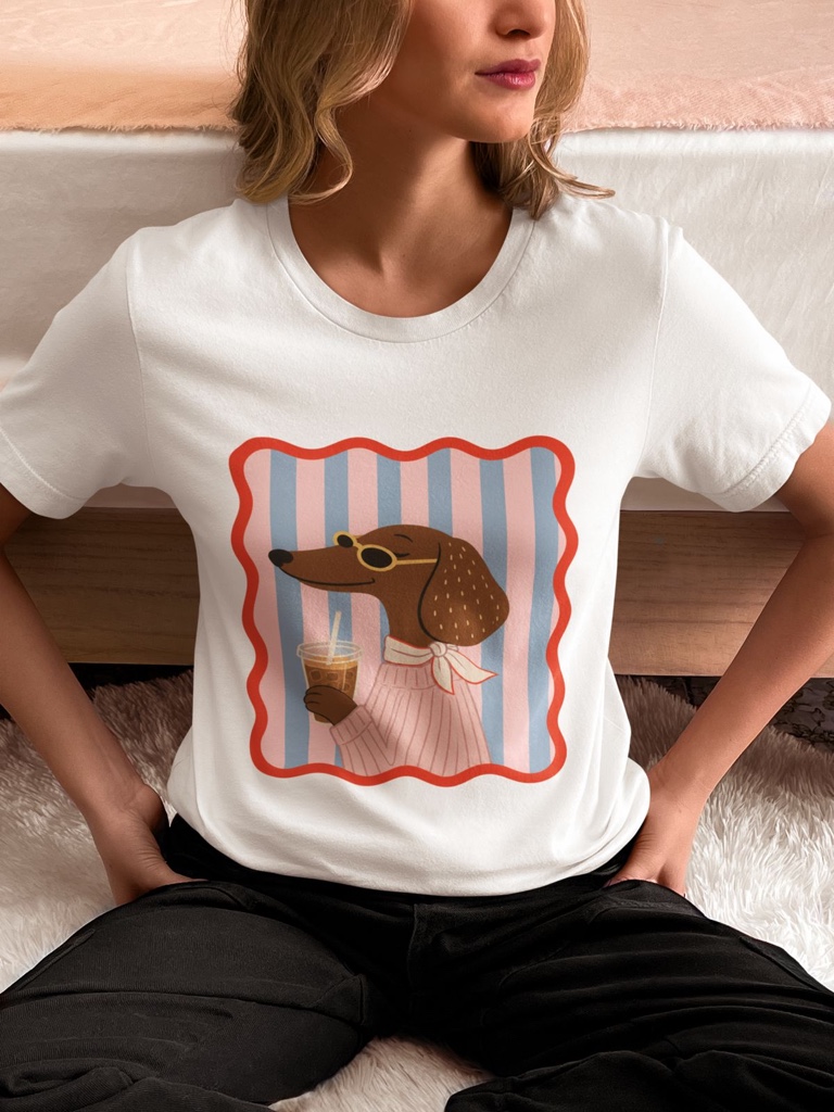 Blusa blanca estampada