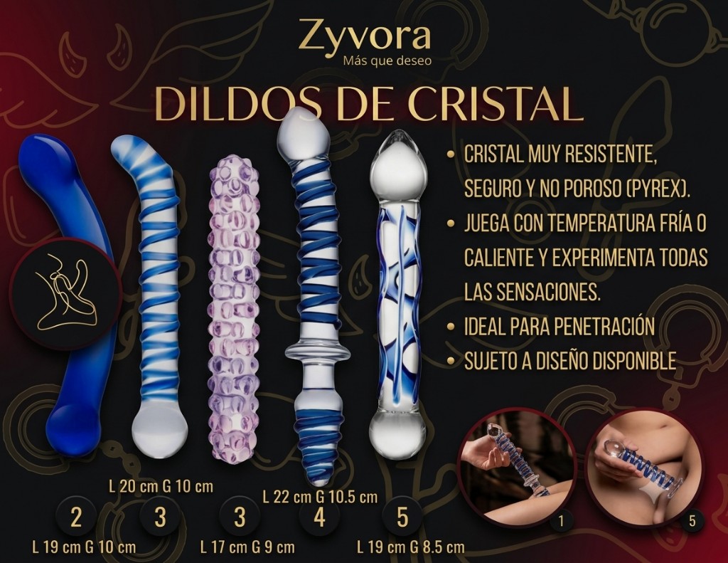 Dildo de cristal azul