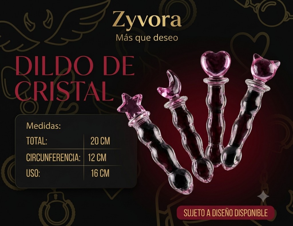 Dildo de cristal rosado