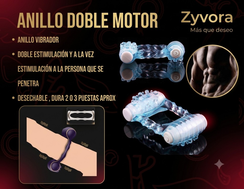 Zyvora anillo doble motor azul