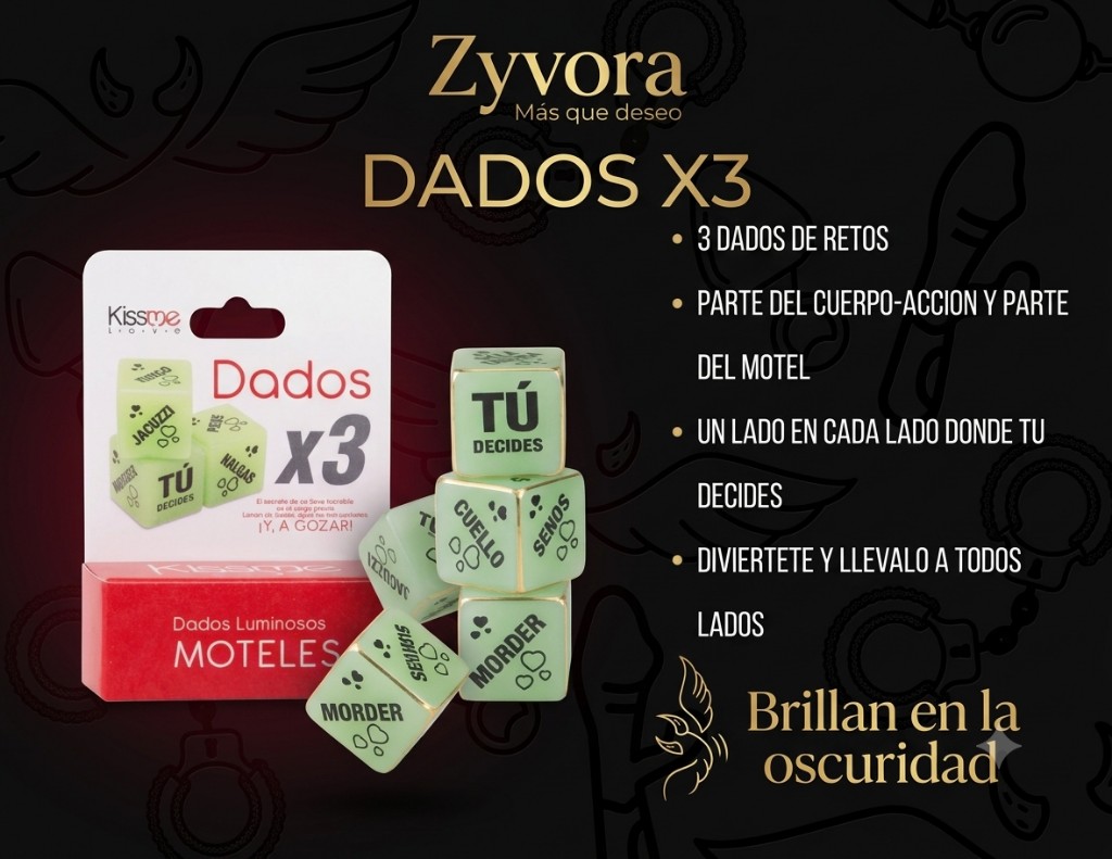 Dados x3 luminosos