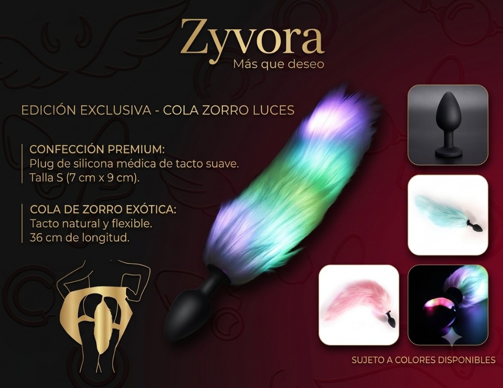 Plug cola zorro luces