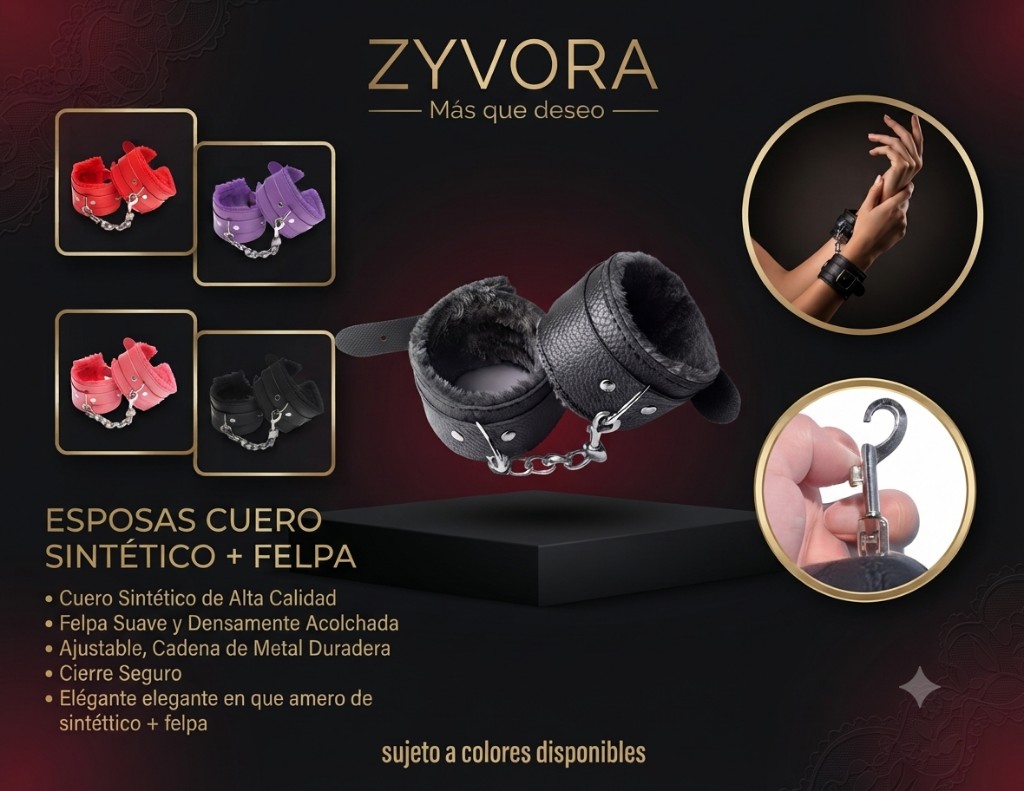 Esposas cuero sintético y felpa