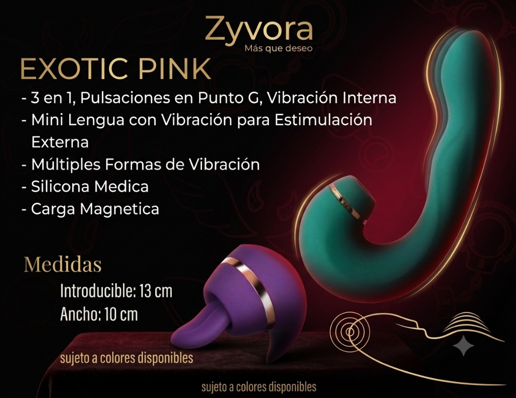 Exotic Pink 3 en 1 vibrador