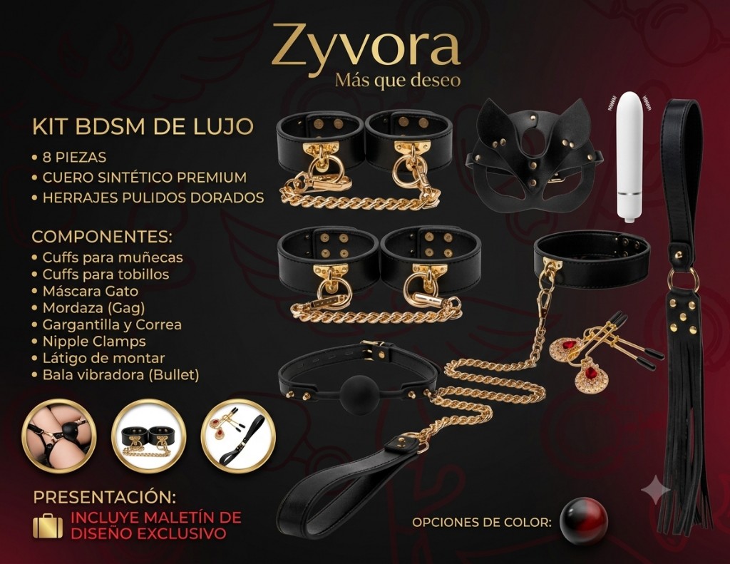 kit BDSM lujo con bala