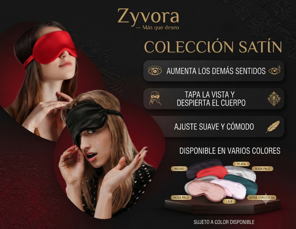 Antifaz satín sujeto a color disponibles