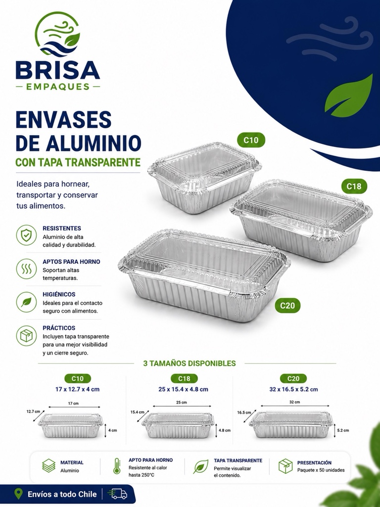 Brisa envase aluminio C-18 transp