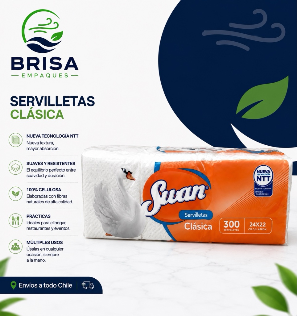 Swan servilletas clasicas 300
