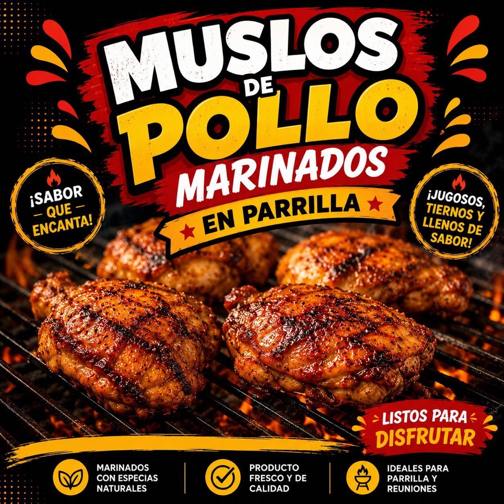 Muslos de pollo marinados