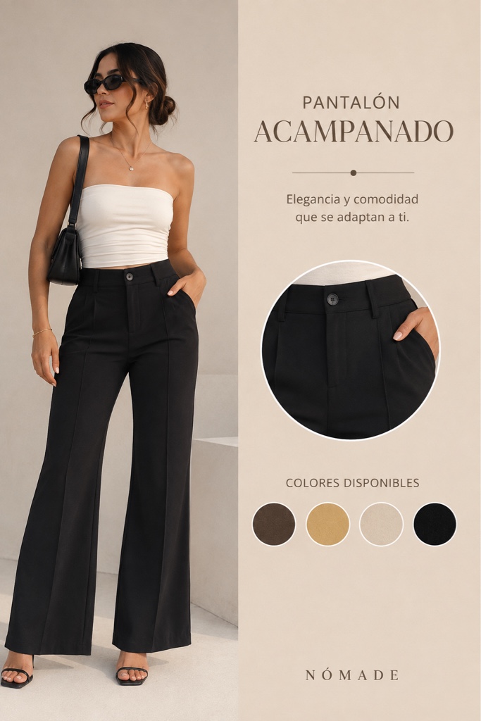 PANTALON TELA ACAMPANADO