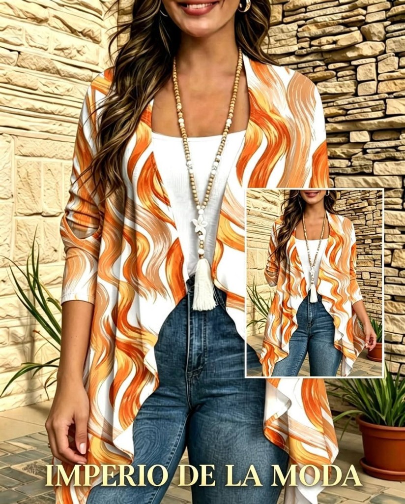 Camisa estampada de verano para mujer, cárdigan elegante con estampados florales, mangas 3/4, ligera y cómoda
