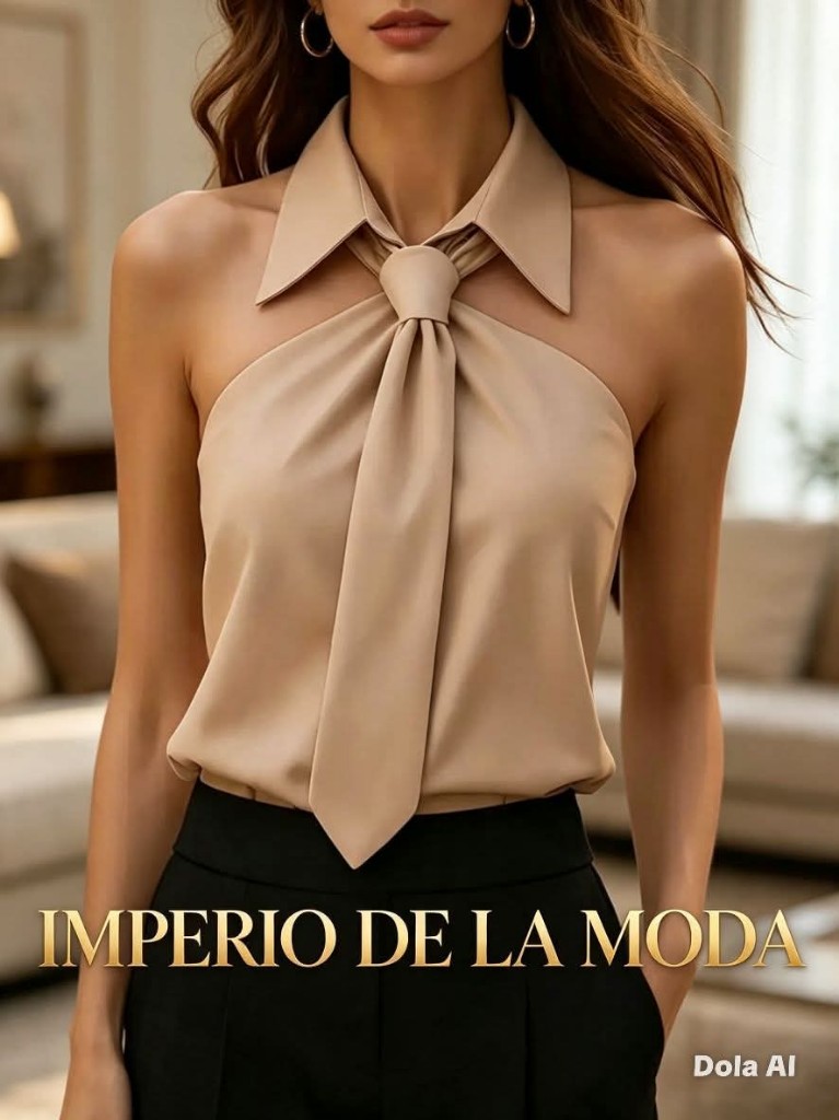 Top sin mangas para mujer de primavera/verano con cuello de solapa elegante y lazo TODAS LAS TALLAS