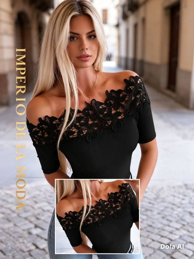 Verano Nueva Temperamento de Moda para Mujer Diseño de un solc nombro con volantes de encaie Camiseta Blusa de Colo Sólido Camiseta Viaje de Trabajo Combinación Perfecta Vacaciones Cita Ropa de Mujer