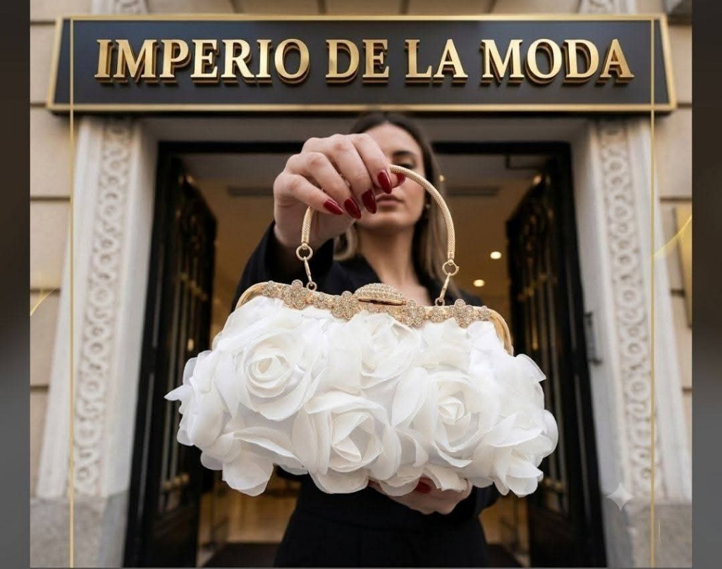 Bolso de mano tipc clutch de satén blanco con flores tipo hada. con armazón de metal v detalles de pedrería, bolso de noche de luio ligerc con pétalos, bolso elegante para citas para dama, diseño con correa de hombro desmontable, adecuado para bodas, bailes, fiestas y ocasiones formales, aniversario