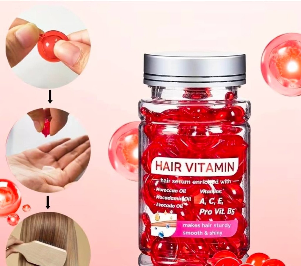 10 cápsulas de aceite de suero capilar | Aceites de argán y jojoba + Vitaminas 4CE/B5 I Hidratación profunda para cabello manejable