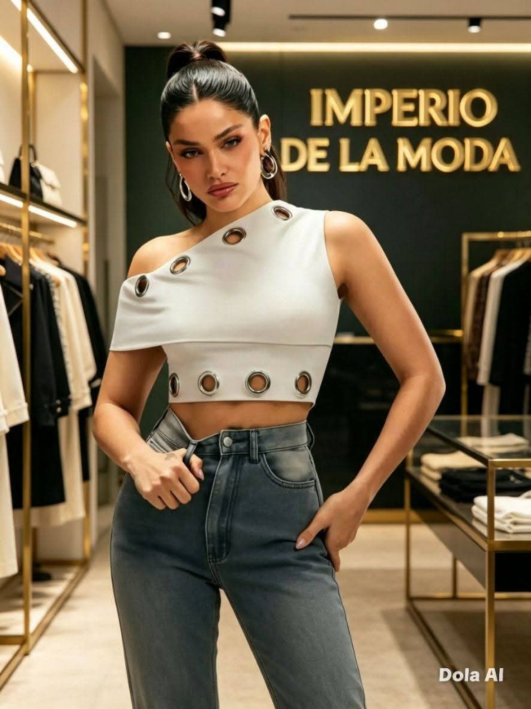 Blusa elegante de nujer con hombros descubiertos, sin mangas y asimétrica - Camiseta tipo túnica de aiuste entallado con decoración de oio de metal, estilo Y2K, adecuada para citas, conciertos desplazamientos, lavable a máquina TODAS LAS TALLAS