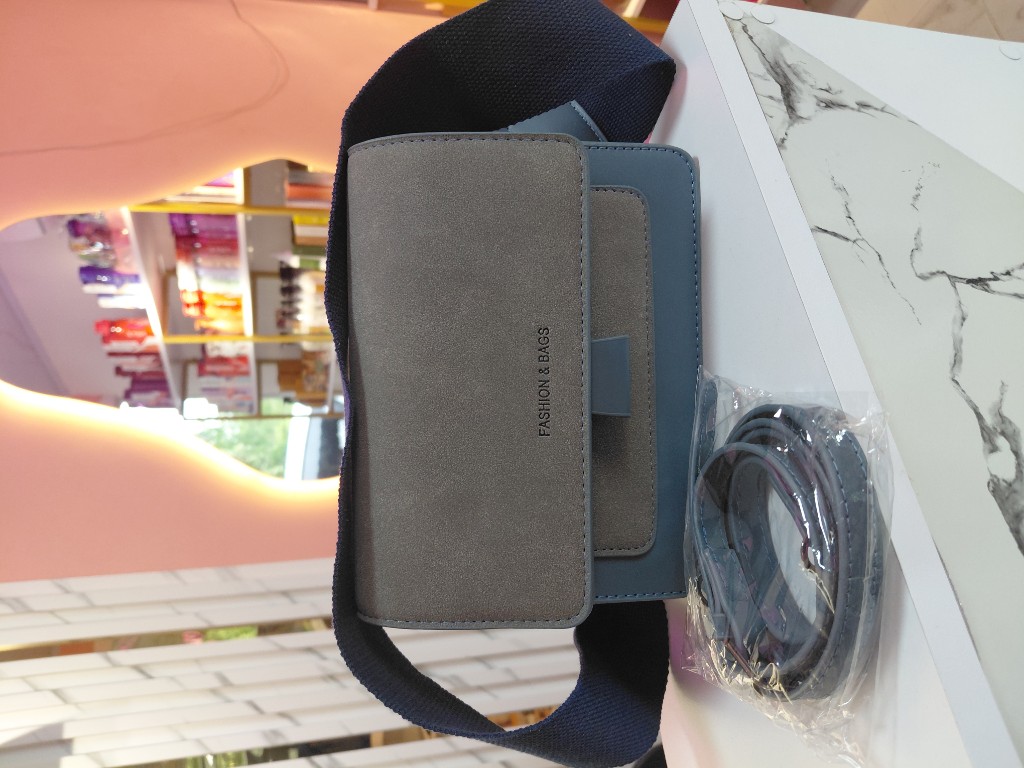 Fashion & Bags bolso bandolera gris azul