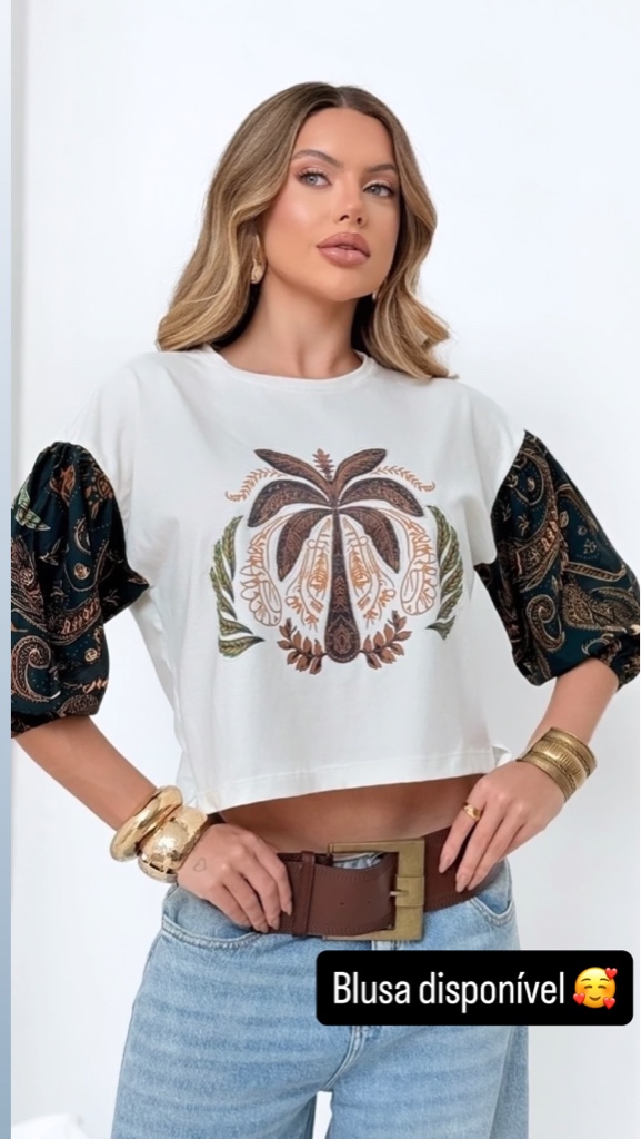 Blusa manga bufante