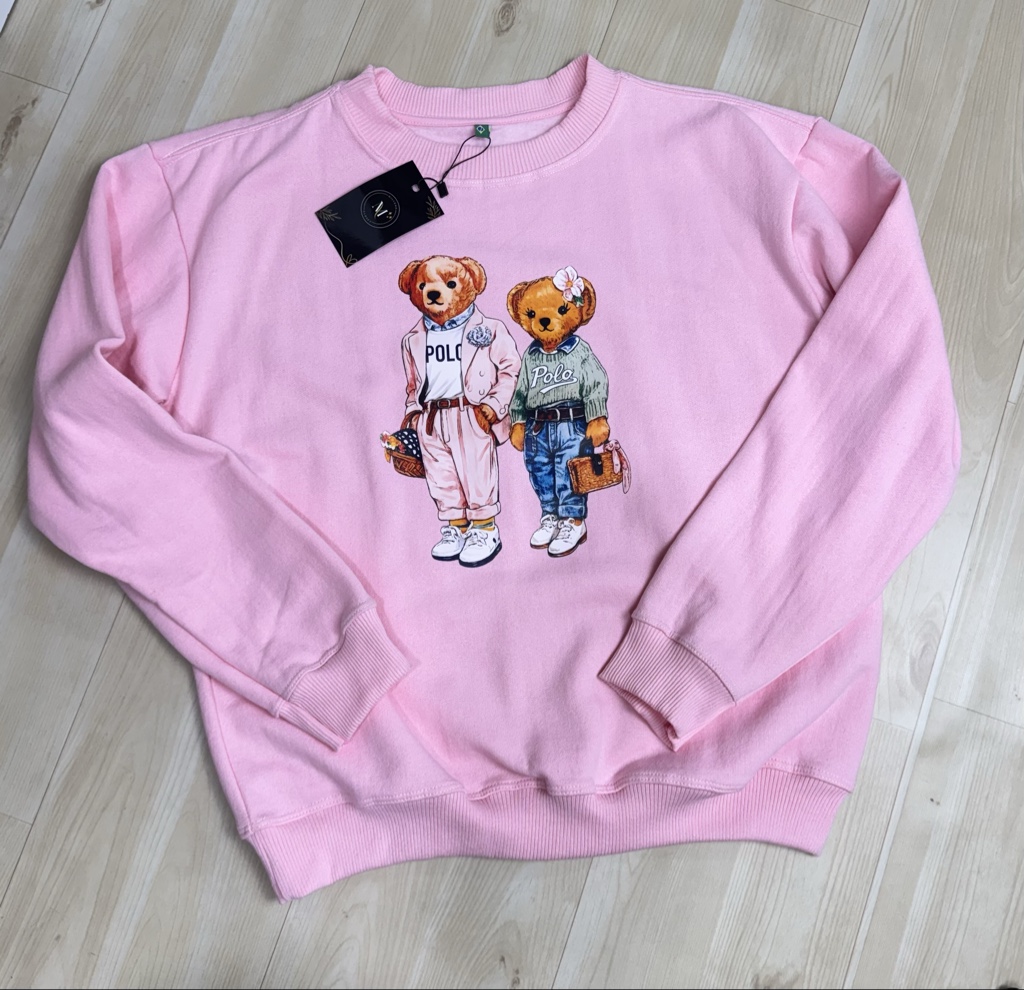 Moletom Adulto rosa Polo