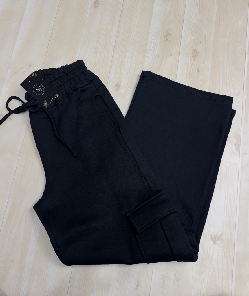 Calça cargo moletom preta