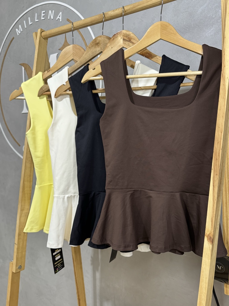 Poliamida peplum alça